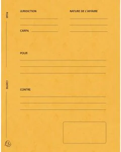 220109E Dossier de plaidoiries Exacompta Avocat Jaune