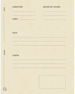 220112E Dossier de plaidoirie Exacompta Avocat Ivoire