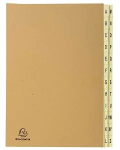 Trieur Alphabétique - 24 compartiments de A à Z - Brun EXACOMPTA Image