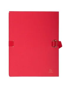 EXACOMPTA Chemises toilées à sangle - Rouge 223075E