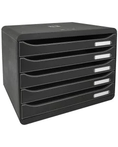 Module de rangement 5 tiroirs Big Box Plus - Noir EXACOMPTA photo