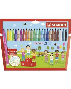 Etui de 24 Feutres - Trio A-Z - Assortiment STABILO