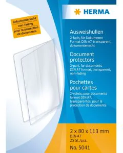 Pochette de protection - A7 - 80 x 113 mm HERMA Double photo