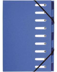 Trieur avec élastiques - 9 compartiments - Bleu : EXACOMPTA Forever photo