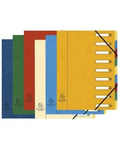 Trieur avec élastiques - 9 compartiments EXACOMPTA