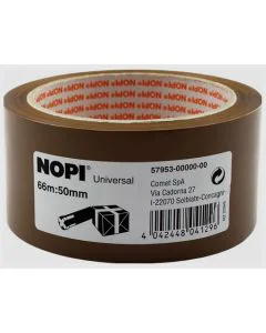 Ruban adhésif d'emballage 50 mm x 66 m - Marron : NOPI