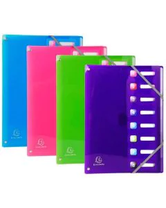 Trieur à dos extensible Iderama - 8 compartiments - Assortiment EXACOMPTA Image