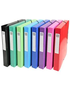 EXACOMPTA :  8 boîtes de classement 59929E  - Dos 40 mm - Assortiment 