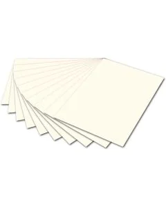 Carton de Bricolage 700 x 1000 mm - Blanc Perle - 300 g/m² FOLIA Lot de 10