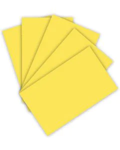 Carton de Bricolage 700 x 1000 mm - Jaune Citron - 300 g/m² FOLIA Lot de 10