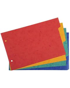 Jeu de 4 Intercalaires pour Classeur Fiches Bristol A5 148 x 210 mm EXACOMPTA
