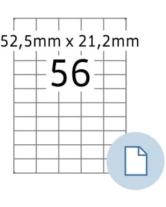 Étiquettes adhésives - 52,5 x 21,2 mm - Blanc : HERMA Dataprint Lot de 28000 Visuel