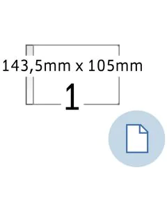 Étiquettes adhésives - 145,5 x 105 mm - Blanc : HERMA Dataprint Lot de 2000 Image