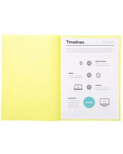 Sous-chemises pour dossier A4 Jaune EXACOMPTA 850105E