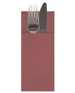 Pochette serviette à couverts - Bordeaux - Airlaid PAP STAR 