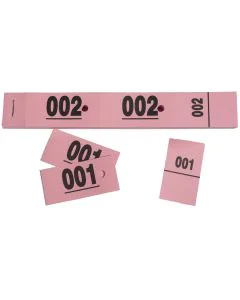 Carnet de tickets vestiaires Rose 96604E Exacompta exemple