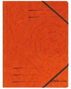 Chemise à élastiques A4 - Orange : HERLITZ Easyorga Photo