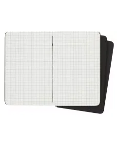 Carnet de Notes Quadrillé 21 x 13 cm - Noir MOLESKINE Lot de 3