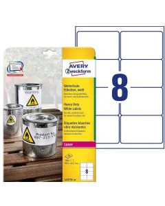 Étiquettes ultra résistantes - 99 x 67,7 mm : AVERY Lot de 160 Visuel