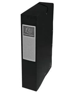 Boîte de classement Carte lustrée - Dos 60 mm - Noir EXACOMPTA Visuel