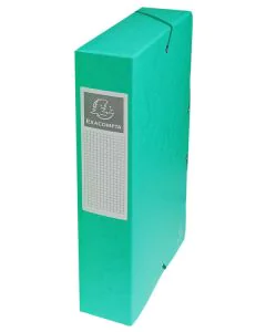 Boîte de classement Carte lustrée - Dos 60 mm - Vert EXACOMPTA Modèle