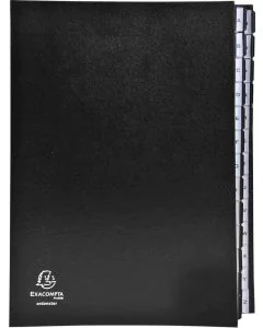 Trieur alphabétique - 26 compartiments - Noir  621265E EXACOMPTA photo