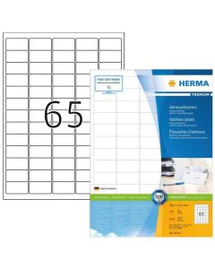 Étiquettes Adresses blanches - 38,1 x 21,2 mm : HERMA 4254