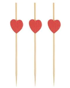 Photo Pique apéritif en bambou - 70 mm PAP STAR Heart