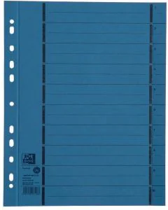 Photo OXFORD : Intercalaires en carton - 240 x 300 mm - Bleu 