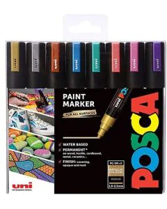 UNI-BALL PC5M/8 METAL 09 Marqueurs peinture Posca PC 5M 