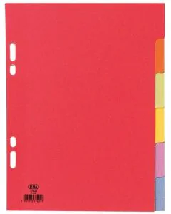 Photo ELBA : Jeu de 6 intercalaires neutres multicolores - 170 x 220 mm couleurs 100204928