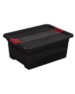 Photo Bac de rangement Box - 12 litres graphite/rouge 1084482600000 KEEEPER