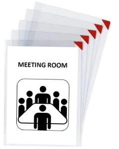 Photo Cadre d'affichage magnétique - A4 - Rouge TARIFOLD Kang Easy clic Lot de 5