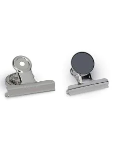 Photo Pince en métal pour feuilles avec aimant - Largeur 50 mm MAUL Lot de 2