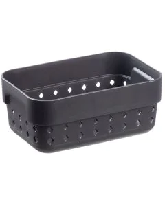 Photo Corbeille de Rangement - 78 x 118 x 50 mm - Noir PLAST TEAM Seoul Organizer S
