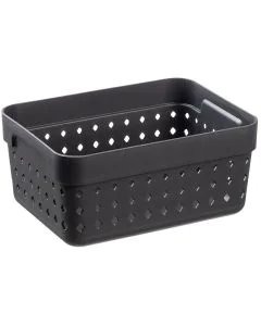 Photo Corbeille de Rangement - 118 x 158 x 73 mm - Noir PLAST TEAM Seoul Organizer L