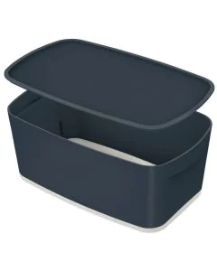 Photo Boîte de rangement avec couvercle - 5 litres - Gris LEITZ My Box Cosy