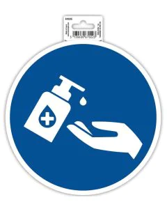 Photo Panneau adhésif - Gel main obligatoire - Bleu EXACOMPTA