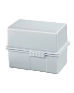 Photo Boite pour fiches en plastique - Format A8 - Gris clair : HAN 978-11