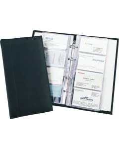 Photo ALASSIO : Classeur à anneaux en cuir pour 120 cartes de visites - 44007