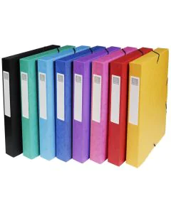 Photo Boîte de classement Carte lustrée - Dos 40 mm - Assortiment EXACOMPTA Image