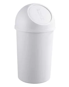 Photo Corbeille à papier avec couvercle 45 litres - Gris clair : HELIT H2401382