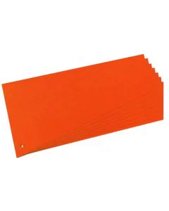 Photo Intercalaires trapèze en carton - 230 x 120 mm - Orange : HERLITZ Lot de 100 réf. 10838498