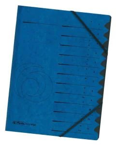 Photo Trieur à élastiques 12 compartiments - Bleu : HERLITZ  10843316