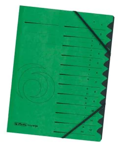 Photo Trieur à élastiques 12 compartiments - Vert : HERLITZ  10843332