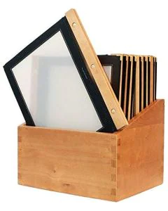 Photo Protège-menus A4 - Plastique/Bois - Noir SECURIT Wood Image