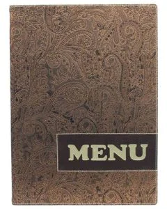 Photo Protège-menus A4 - Simili-cuir imprimé SECURIT Design Paisley Image