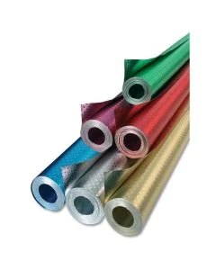 Feuille d'Aluminium - Petites étoiles - Rouge 500 mm x 10 m : FOLIA Image