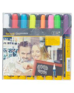 Feutre à craie liquide 2 - 6 mm - Assortiment : SECURIT Lot de 8 Image