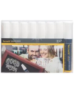 Feutre à craie liquide 7 - 15 mm - Blanc : SECURIT Lot de 8 Image